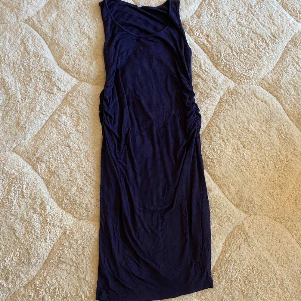 Pinkblush ribbed and ruched tank dress